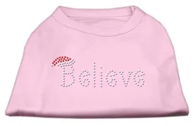 Believe Rhinestone Shirts Light Pink L (14)