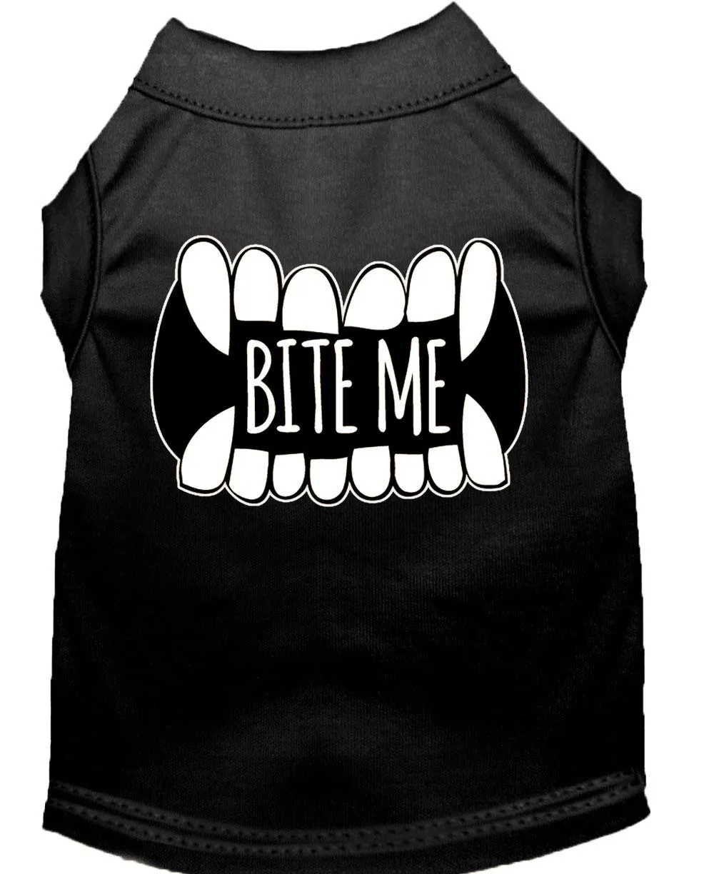 Bite Me Screen Print Dog Shirt Black Xxl (18)