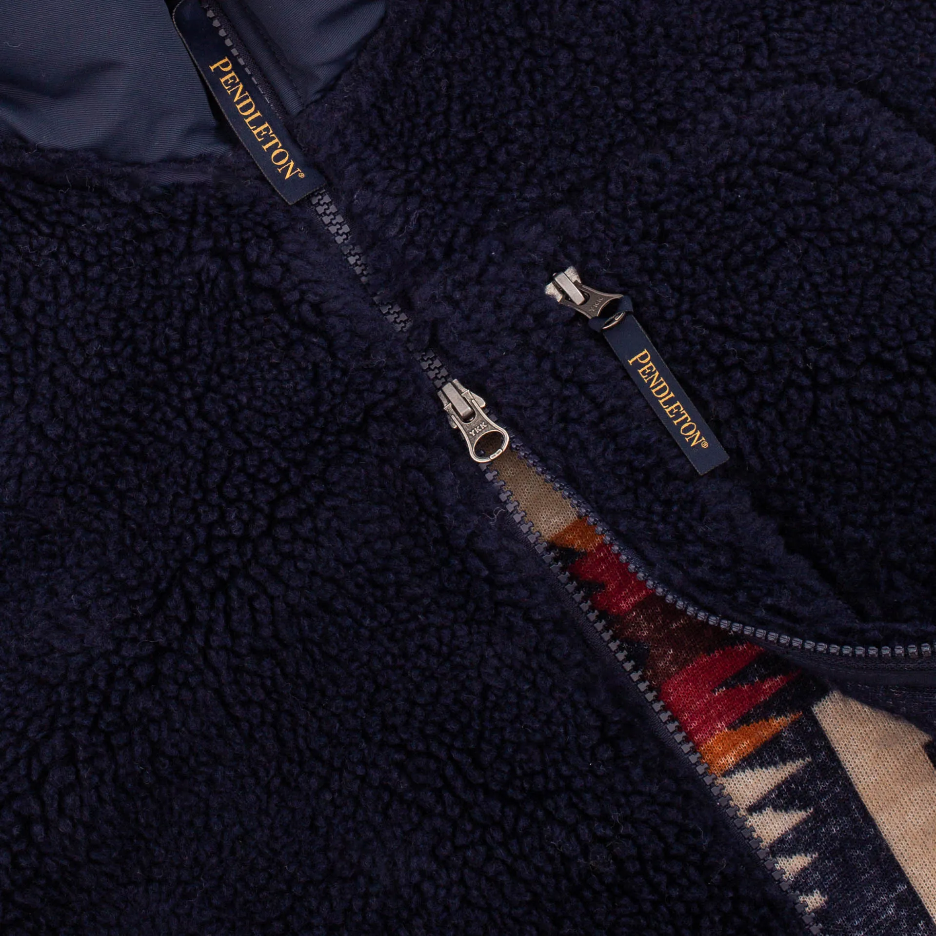 Harding Navy Boa Sherpa Fleece Vest