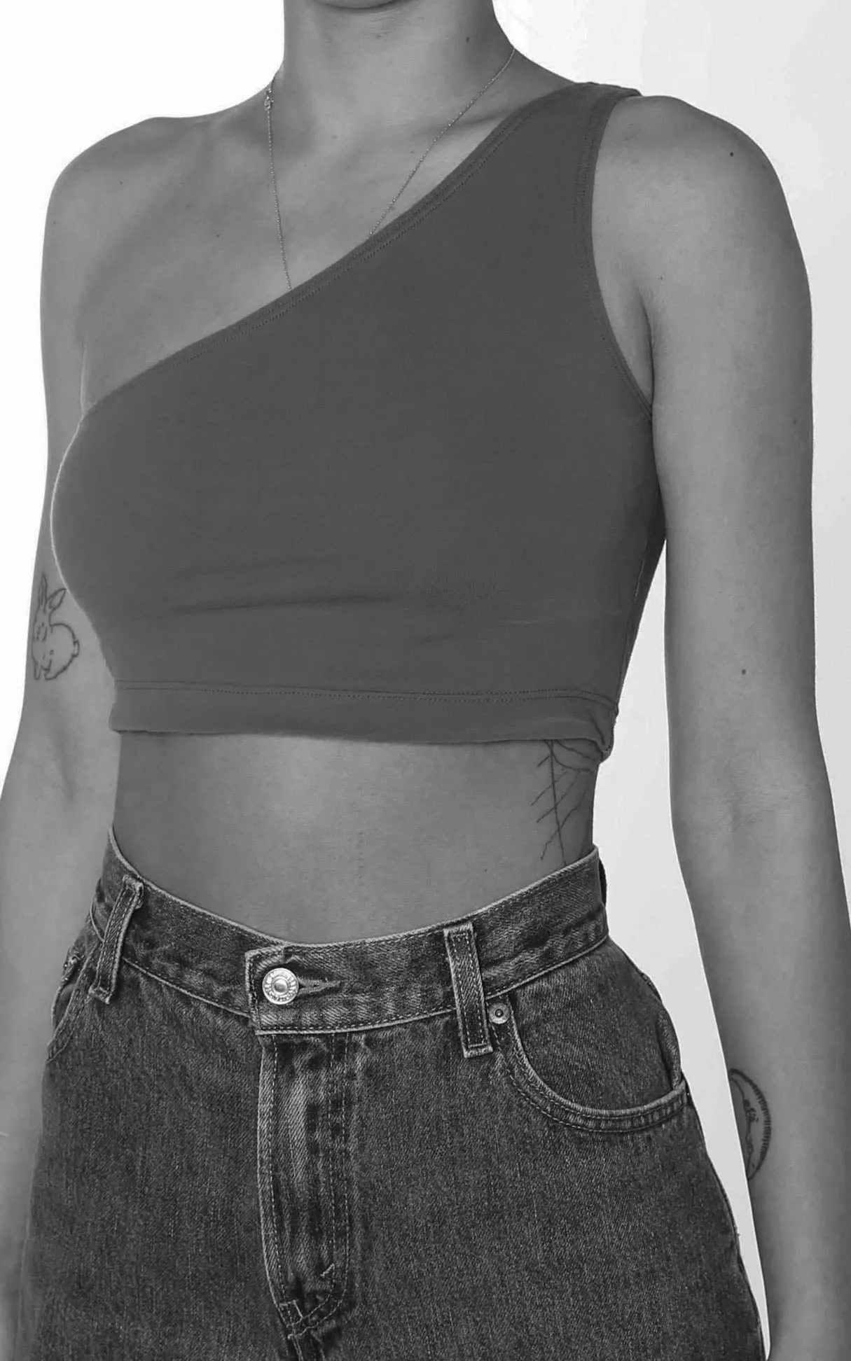 Rework Adidas Athletic One Shoulder Tank - M