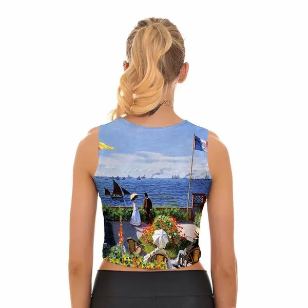 Women's Apatosaurus Monet Crop Tank Top